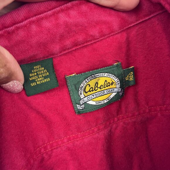 Vintage Cabela’s Brushed Flannel Shacket XL Embroidered Labrador Dog Heavyweight - Picture 15 of 16